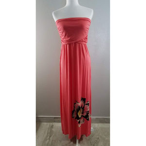 LAST CHANCE - Like New - Strapless Coral Maxi - L